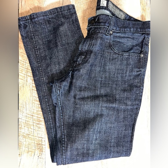 Vintage Marc Ecko Jeans Mens 36x32 Slim Fit Cut & Sew Dark Wash Blue Denim - Picture 3 of 8